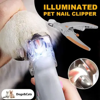 Profesionālā dzīvnieku Nagu Clipper Ar LED Gaismas Suns, Kaķis Drošības Skaistumkopšanas Instrumenti Šķēres Knaibles Dzīvnieku Kopšanas līdzekļi