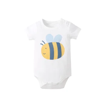 Pureborn 2-Pack Jaundzimušo Bērnu Unisex Bodysuit Karikatūra Bites Īsām Piedurknēm Bodysuit Baby Boy Girl Apģērbu Onesies Vasaras Apģērbs 24378