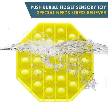 Push Pop Burbulis Fidget Maņu Rotaļlietas Autismu Īpašām Vajadzībām Stresa Atslodzes Kārta Fidget Rotaļlietas Mīkstās Izspiest Rotaļlietas Dropshipping