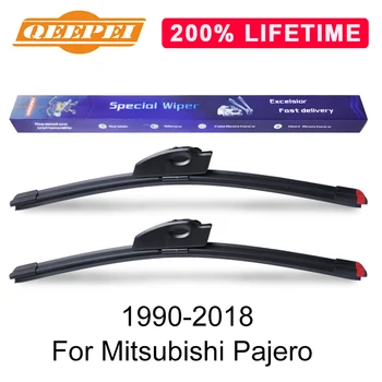 QEEPEI Aizstāt Tīrītāju slotiņu Par Mitsubishi Pajero 1990-2018 Silikona Gumijas Priekšējā Vējstikla Tīrītājs Auto Auto Aksesuāri