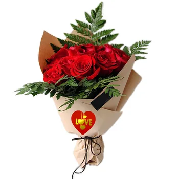 Qiduo 500pcs/roll Sarkana sirds štancēšanai, uzlīmes mīlestība Valentīna dāvanu apdare, uzlīmes, zīmogu etiķetes kārta roku darbs uzlīmes uzlīmes