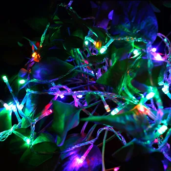 RGB LED Apgaismojums Virknes 10M 110V, 220V 8 Režīmi Ūdensizturīgs IP65 Ziemassvētku Vainags Pasaku Gaismas Āra Iekštelpu Svētku Dekorēšana
