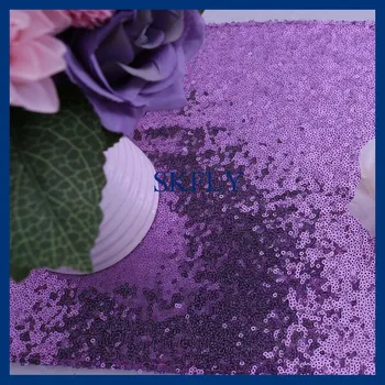RU002H Karstā pārdošanu vairumtirdzniecības lēti smago fāzēm mirdzēt gaiši violetā ceriņu sequin galda runner