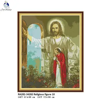 Reliģisko attēls Aīda Gleznas krustdūrienā komplekti DMC Rokdarbi Izšuvumi Krustdūrienā DIY Handwork 14CT un 11CT Amatniecības Audums