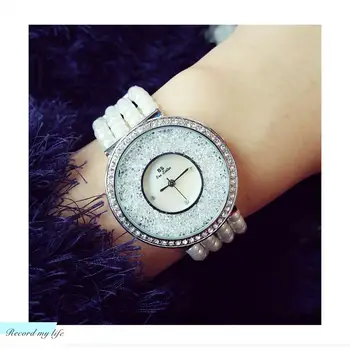 Reloj Mujer Sieviešu Pulksteņi Mākslīgas Pērles rokas pulksteņi Spīd Dimanta Kristāla Eleganta Kleita Kvarca Skatīties uz Sievieti Dāvanu FA1305