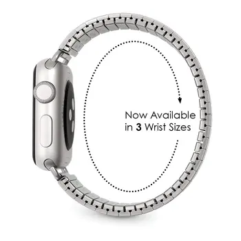 Rokassprādze no nerūsējošā Tērauda apple pulksteņu siksniņas 44mm 40mm iWatch band 42mm 38mm Elastīgs Watchband Metāla aproce iwatch series6 5 4 3 19554