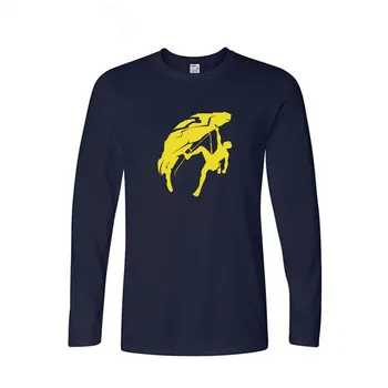Rudens Modes Alpīnists T Krekls Vīriešiem Pavasara Jaunu Modes Stila Apkalpes Kaklu garām Piedurknēm T-krekls Kāpt Maksimāli Izmantot Drukāt Topi