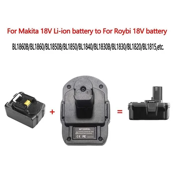 Ryobi 18v MT20RNL Akumulatora Pārveidotājs Adapteris Makita 18V Li-Ion Akumulators, ko Izmanto Pārvērst par Roybi 18V Akumulatora Instruments