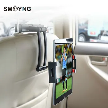 SMOYNG Alumīnija Tālruni, Tabletes Automašīnas Turētājs Multi-leņķis Regulējams Aizmugures Sēdekļa Pagalvi Mount iPad Gaisa Pro 12.9 IPhone Atbalsts