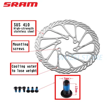 SRAM AVID Viduslīniju Disku Bremžu Rotora G3 160/180/203mm HS1 6 Skrūves Rotora CNTRLN XR Noapaļotiem Diski Rotori Center Lock Disku 1gb