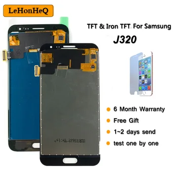 Samsung Galaxy J3 2016 J320 J320A J320F J320M LCD Displejs, Touch Screen Digitizer Montāža Regulēt Spilgtumu