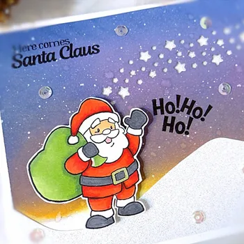 Santa Claus Metāla Griešanas Mirst Mača Skaidrs, Zīmogi, HO! HO! HO! Ziemassvētku Cheer Vārdus DIY Scrapbooking Amatniecība 