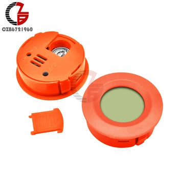 Sarkana Mini Kārta LCD Digitālais Temperatūras un Mitruma Mērītājs Termometru, Higrometru, Iekštelpu Auto, Temperatūra Testeri Monitors Detektors