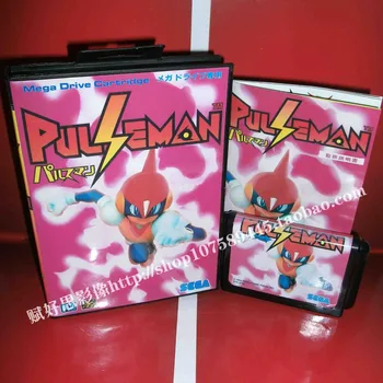 Sega MD spēle - Pulseman ar Kasti un pamācību 16 bit Sega MD spēli Kasetne Megadrive Genesis sistēmai