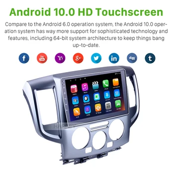 Seicane 9 Collu Android 10.0 API 29 Automašīnas Radio Stereo, GPS, auto Multimedia, Lai 2009-2016 NISSAN NV200 WiFi Tochscreen 1080P Video 3022
