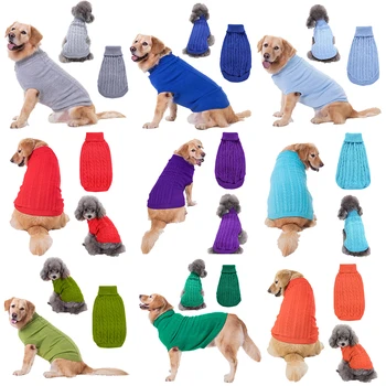 Siltā Suņu Apģērbu Pet Džemperis Mazo Un Vidējo Suņu Adīšanas Piemērots Maziem Un Vidējiem Suņiem Karstā Rudens Un Ziemas