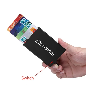 Smart Seifs Plānas ID Kartes Gadījumā RFID Automātiski Metāla Kredītkartes Īpašnieks Skoda OCTAVIA 2 3 A7 VRS MK2 MK3 a5 RS 2013. līdz 2020. gadam
