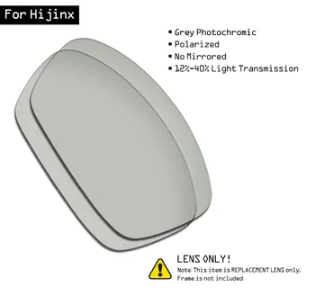 SmartVLT Polarizētās Saulesbrilles, Rezerves Lēcas Oakley Hijinx - Pelēks Photochromic