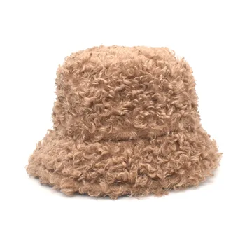 Spaiņa cepuri zvejnieka cepure Panama Ziemas Rotaļu suns Jēra vilnas modes dāmas gadījuma pot cepuri ausu aizsardzības vāciņu