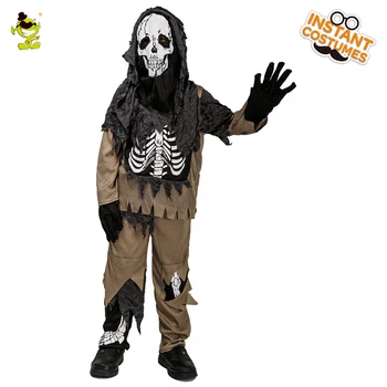 Spoku Zēns Kostīmi Zēna Brauns Helovīna Tērps ar Kapuci, par Bērnu Helovīna Masku Cosplay Kostīmi
