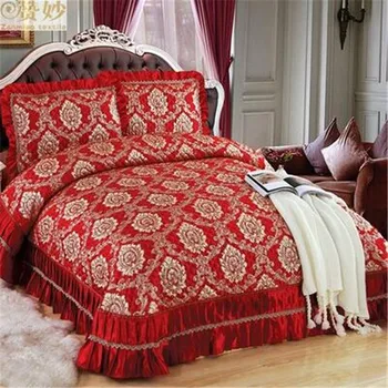 Stepēts ziemas pārklājs Eiropas stila stepēts luksusa žakarda gulta coverlets padde bed cover set 3pcs 1.5 m/1.8 m bezmaksas piegāde