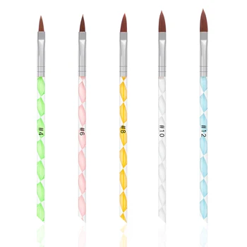 Sudraba Nagu Suka Krāsošana Pildspalvu, 5gab/Komplekts Nail Art Apdare Velces Manikīra Instrumenti, Sievietes Kosmētikas Līdzeklis Nagu Sukas