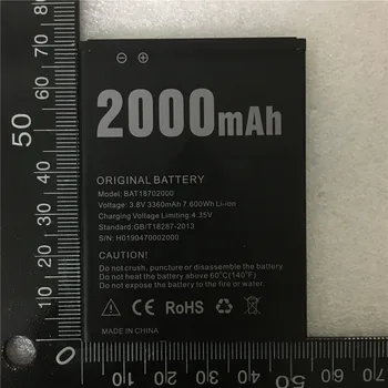 Sākotnējā 2000mAh Bateriju, Doogee X50 Augstas Kvalitātes mobilais tālrunis Rezerves Bateriju Akumulators