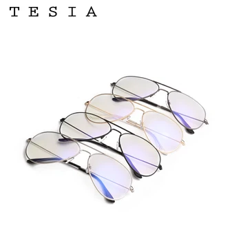 TESIA Unisex Vintage Brilles Sievietēm Lielgabarīta Skaidrs, Brilles Rāmis Sieviete Vīrietis Oculos De Grau Aviācijas Stila T260 28705