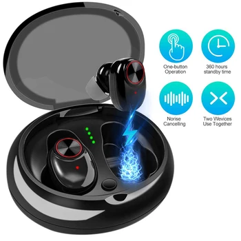TWS Bluetooth 5.0 Austiņas Taisnība Bezvadu Earbuds, Stereo Skaļrunis Bluetooth Austiņu 5.0 Austiņas Ūdensizturīgs Ar Uzlādes Kaste 6928