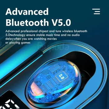 TWS Bluetooth Austiņas Tālruņa Touch Kontroli Power LED Displejs, Bezvadu Austiņām Earbuds ar Mic Sporta Ūdensizturīgs Austiņas