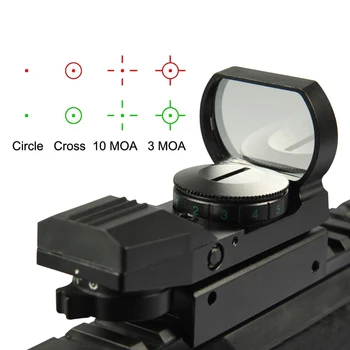 Taktiskā Sarkano/Zaļo Punktu Redzes Hologrāfiskā Reflekss Tīkliņš, Medību Jomu Fit 20 mm Sliede Optisko Airsoft Pistole, Šautene