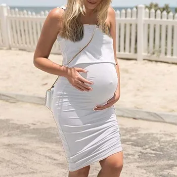 Telotuny Dzemdību Kleitas Pregnants Kleita Sievietēm Grūtniecības Un Dzemdību Modes Backless Īsām Piedurknēm Sexy Kleita Grūtniecības Kleita #42