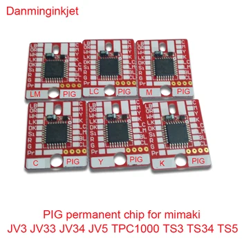 Tintes kārtridžs CŪKU pastāvīgu chips for mimaki JV3 JV33 JV34 JV5 CJV30 TPC100 TS3 TS5 auto reset mikroshēmas Pigmenta tintes