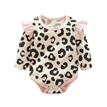 Top un Top Baby Girl Apģērbu Komplektus ar garām Piedurknēm Leopards Drukāt Tshirt Top+Trouseres+Galvas 3Pcs Gadījuma Tērpiem, Tracksuit bebes
