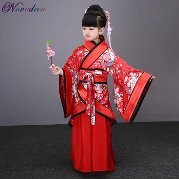 Tradicionālā Ķīniešu Deju Tērpi Meitenēm Seno Operas Tang Dynasty Han Ming Hanfu Kleitu Bērnu Apģērbi Tautas Deju Kimono
