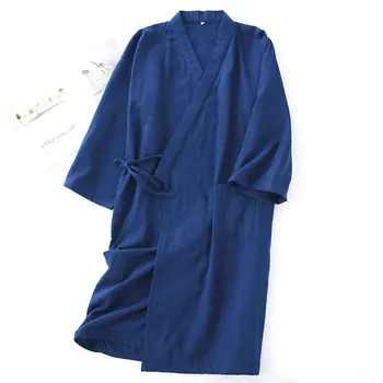 Tradicionālās Cieto Krāsu Vīriešiem Tīras Kokvilnas Vasaras Peldmētelis Japāņu Kimono, Mājas Drēbes Vaļēju Jaku Yukata Kimonos Zaudēt Caot