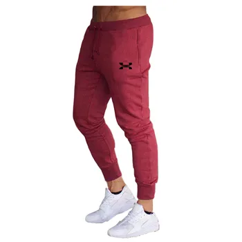 Tīras kokvilnas kabatas vīriešu bikses streetwear gadījuma bikses skriešanas modes vīriešu fitnesa bikses zīmolu sporta bikses 2020 10529