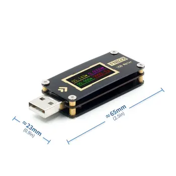 USB Testeri FNB38 Pašreizējo un Sprieguma Mērītājs Lādētājs Akumulators USB Testeri QC2.0/QC3.0/FCP/SCP/AFC Uzlādes Izraisīt Jaudas Tests