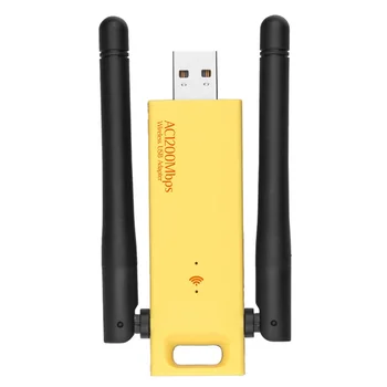 USB3.0 AC 1200Mbps Wireless Dual Band USB Adapteri, Bezvadu Tīkla WiFi Adapteri 2.4 / 5.0 GHz Etherne Antenu Klēpjdators, Desktop