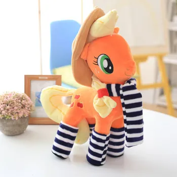 Unicorn Apple Jack Mīkstu Pildījumu Dzīvnieku Lelle Zirgu Plīša Rotaļlieta 38CM