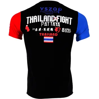 VSZAP MMA cīņas sporta mācību īstermiņa piedurknēm T - krekls wulin vēja Vilks zaudēt vasaras cīnās Muay Thai Krekli