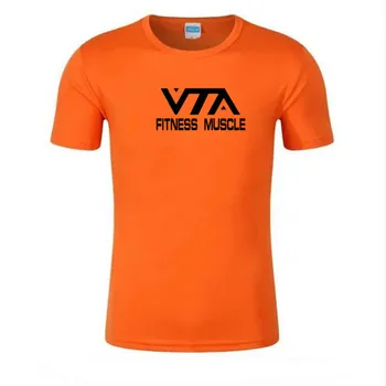 Vasarā Darbojas T Krekls Vīriešiem Elpojošs Sporta Ātri Žāvēšanas Elastīgi Izmantot Fitnesa Muskuļu Trenažieru Zāle Īsām Piedurknēm Super Gaismas Tee