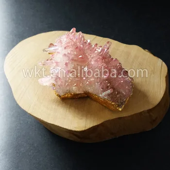 WT-P619 Garīgo kristāla, akmens dabas aura rozā kvarca nejauši akmens ar dubultās cilpas augstas kvalitātes vairumtirdzniecības