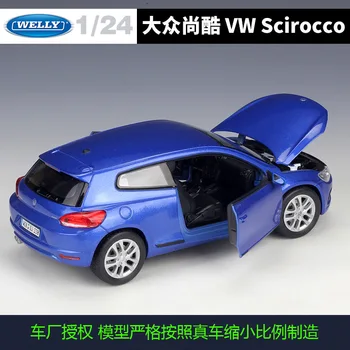 Welly 1:24 Volkswagen VW Scirocco sakausējuma auto modelis Diecasts & Rotaļu Transportlīdzekļiem, Vāc dāvanas, kas Nav tālvadības tips transporta rotaļlietas