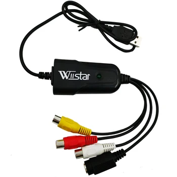 Wiistar Jaunā Vadītāja Brīvu USB 2.0 Video Capture Karte, Easycap Capture for Windows 10/8/7/XP Uzņemt Video Pārvērst VHS