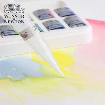 Winsor&Newton cotman cietā Akvarelis pigmentu komplekts 12 puse pannas un otu, pildspalvu, mākslinieku piederumi