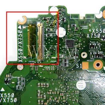 X550ZE mātesplati A10-7400CPU LVDS interfeiss PM mainboard Par ASUS X550ZA X550Z VM590Z K550Z X555Z Klēpjdators mātesplatē Pārbaudīta