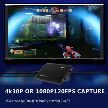 Y&H 4K30P 1080P 120HZ Video Capture Karte, HDMI-saderīgam USB3.0 Video Grabber Spēles Ieraksts PS4, Xbox Viens, Nintendo Slēdzis