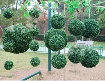 Zaļā Zāle Bumbu Plastmasas Augu Ornaments Partijas Apdare Dārza Dekori Kāzu Dekorēšana Mākslīgie Ziedi