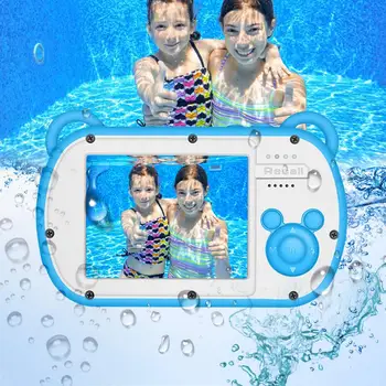 Zemūdens Bērniem Kamera 8XDigital Zoom, 2.7 collu LCD Ūdensizturīgs HD Video Videokamera Bērniem Dāvanas Fiksēta fokusa objektīvu, Digitālo video kameru